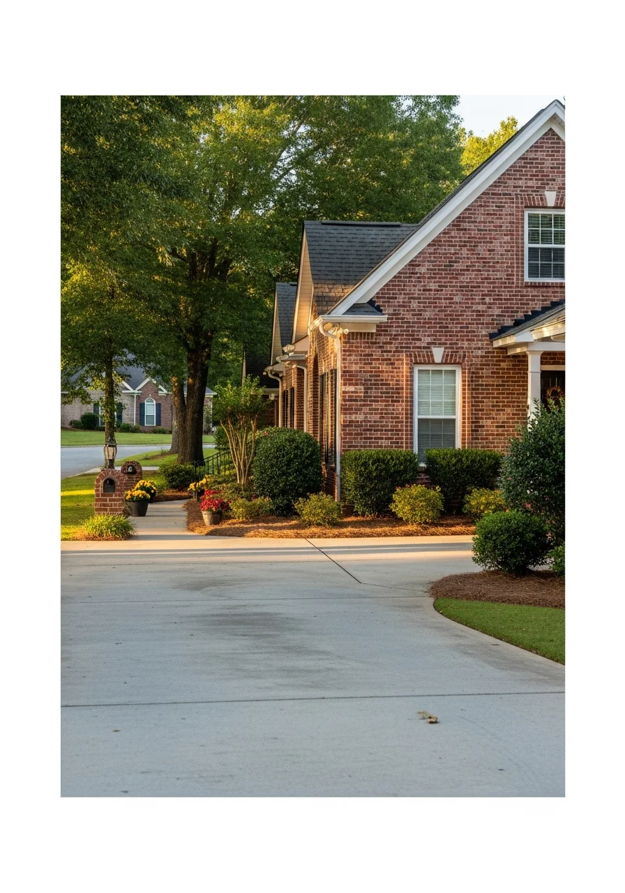 Close-up of a residential property in Odenvile showing a home's front facade with landscaping and entrance detail.